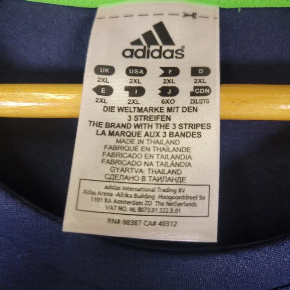 Adidas Mens W&S Open Cincinnati ClimaCool Tennis Shirt Navy Blue 2XL SS